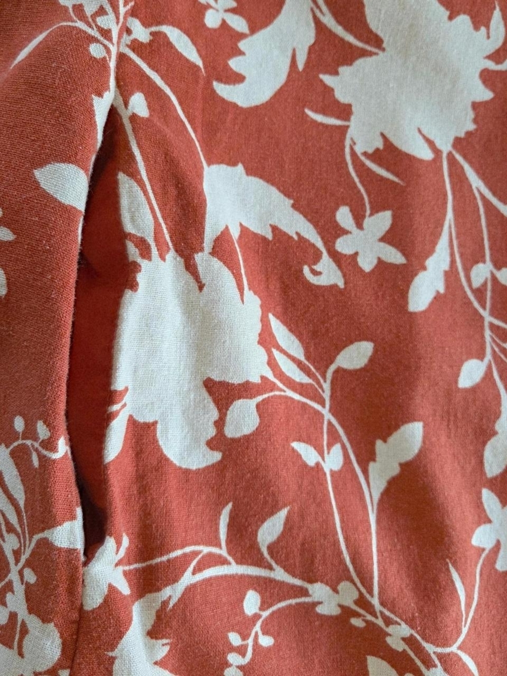 Ava & Viv boho floral midi shift dress linen blend orange Size: 2XL - Picture 6 of 8